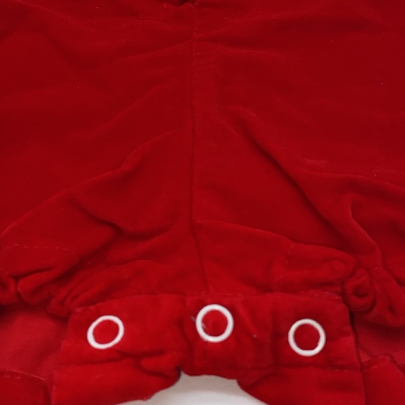 Vintage Christmas Infant Boys Newborn Romper Red Rocking Horse Embroidery - Picture 6 of 7